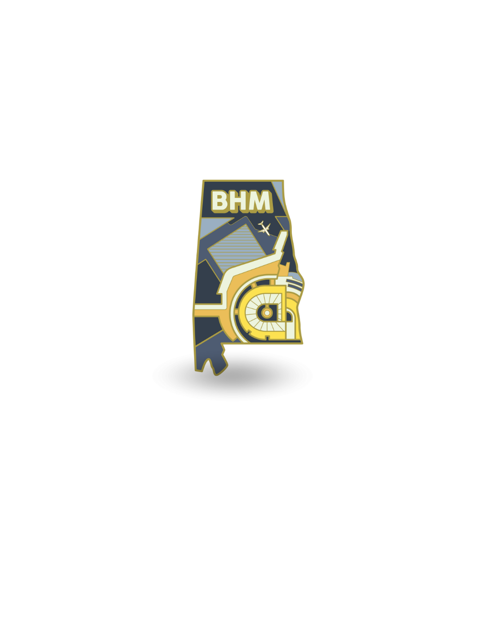 BHM Airport Enamel Pin