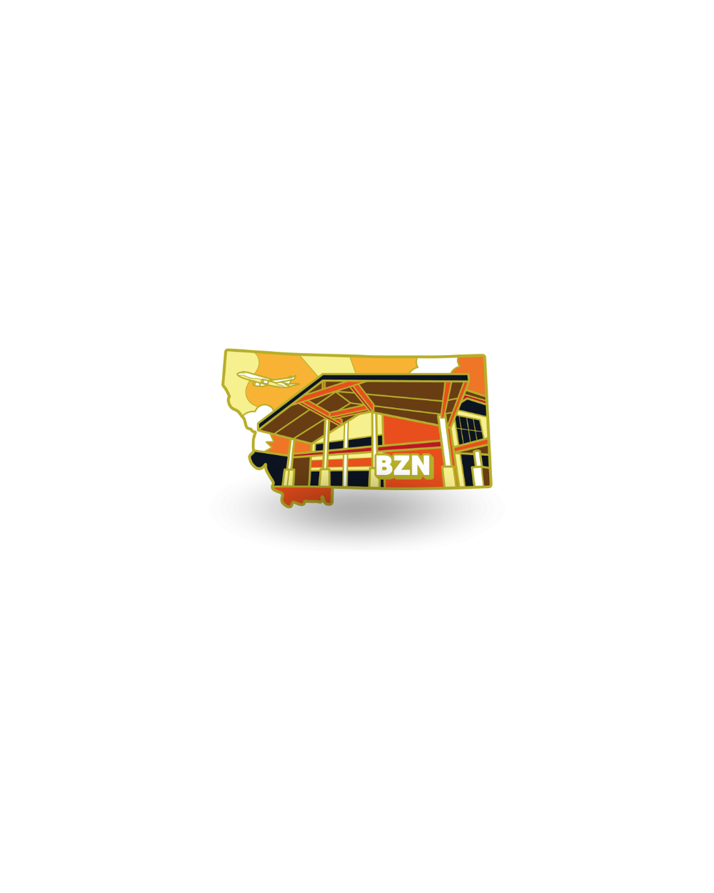 Airport Enamel Pin - BZN