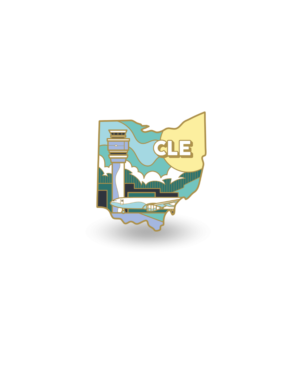 Airport Enamel Pin - CLE