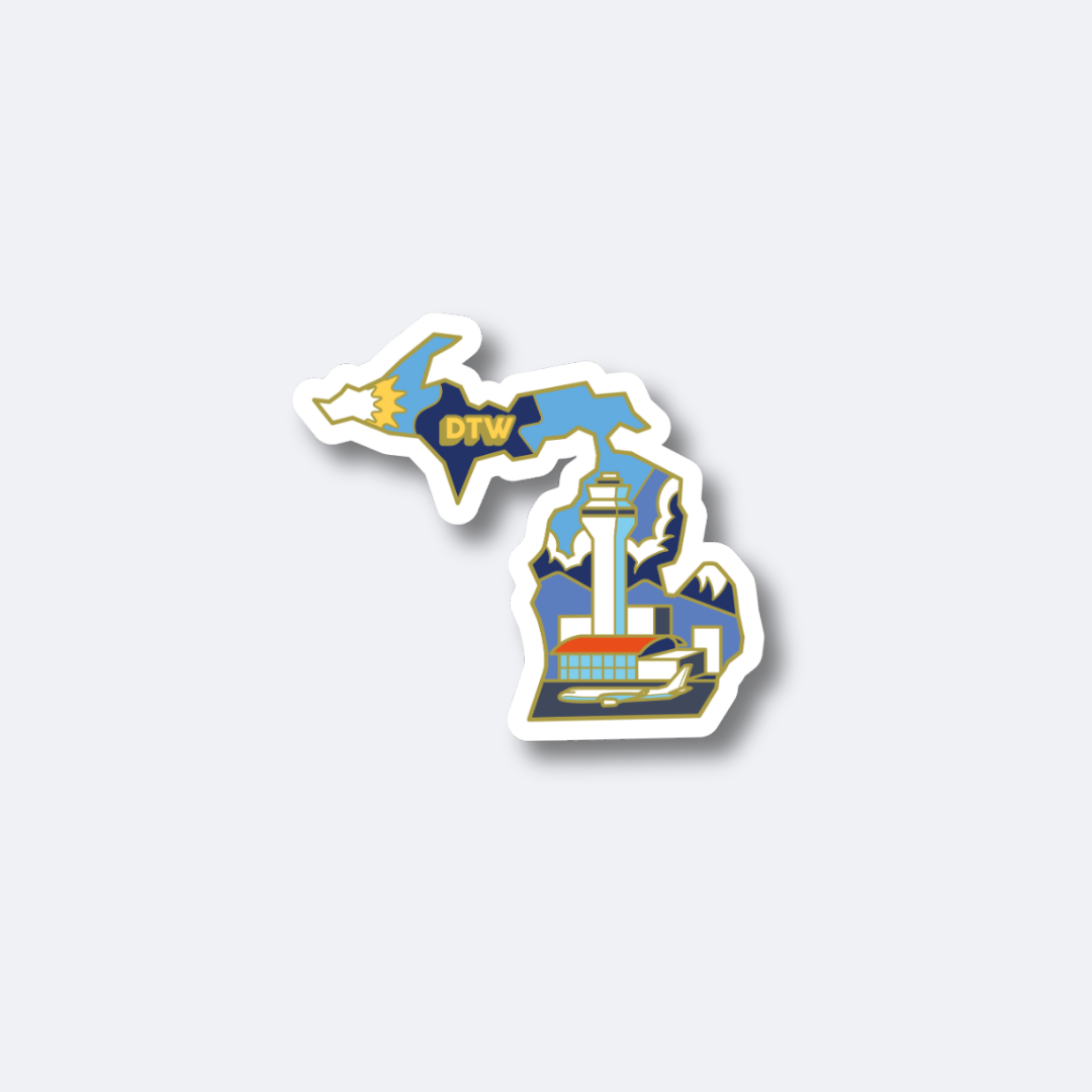 Airport Sticker | DTW - Michigan