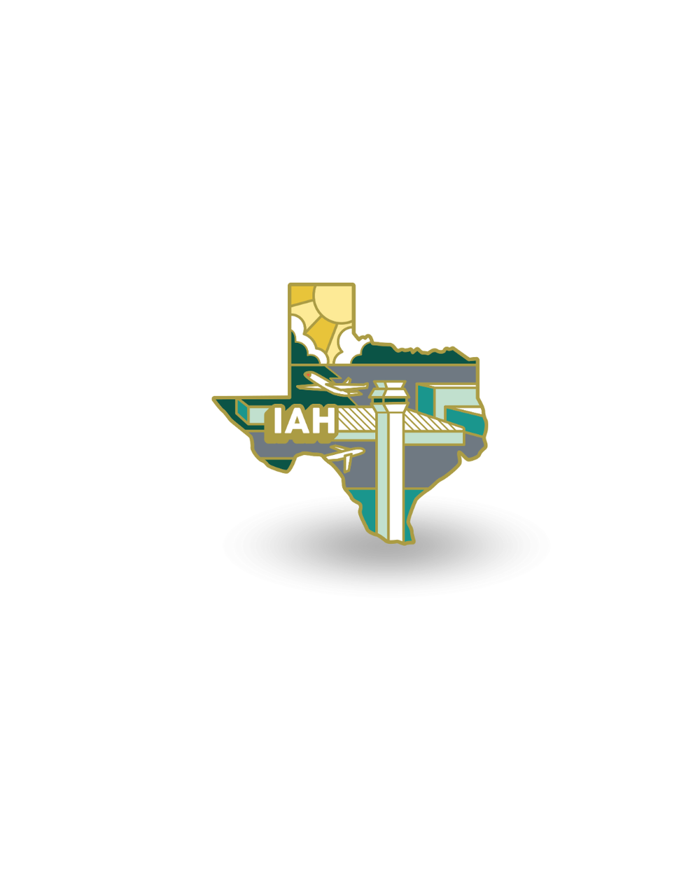 Airport Enamel Pin - IAH