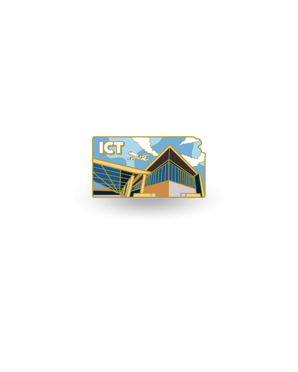 Airport Enamel Pin - ICT