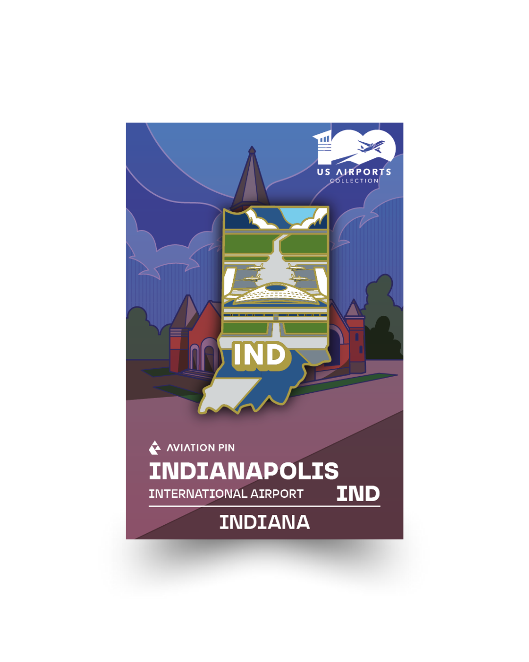 Airport Pin - Indianapolis IND Indiana