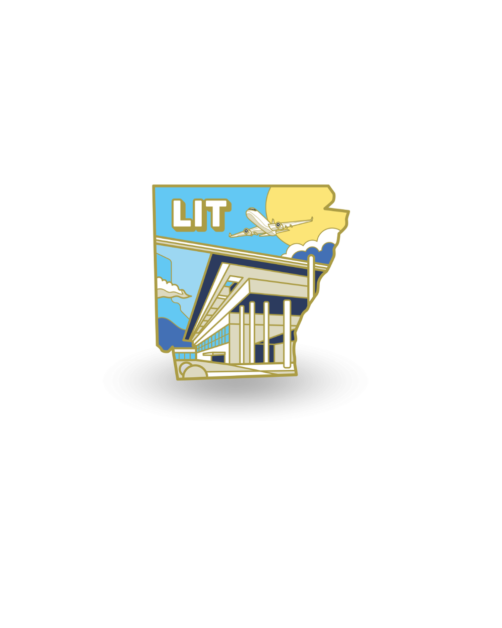 Airport Enamel Pin - LIT
