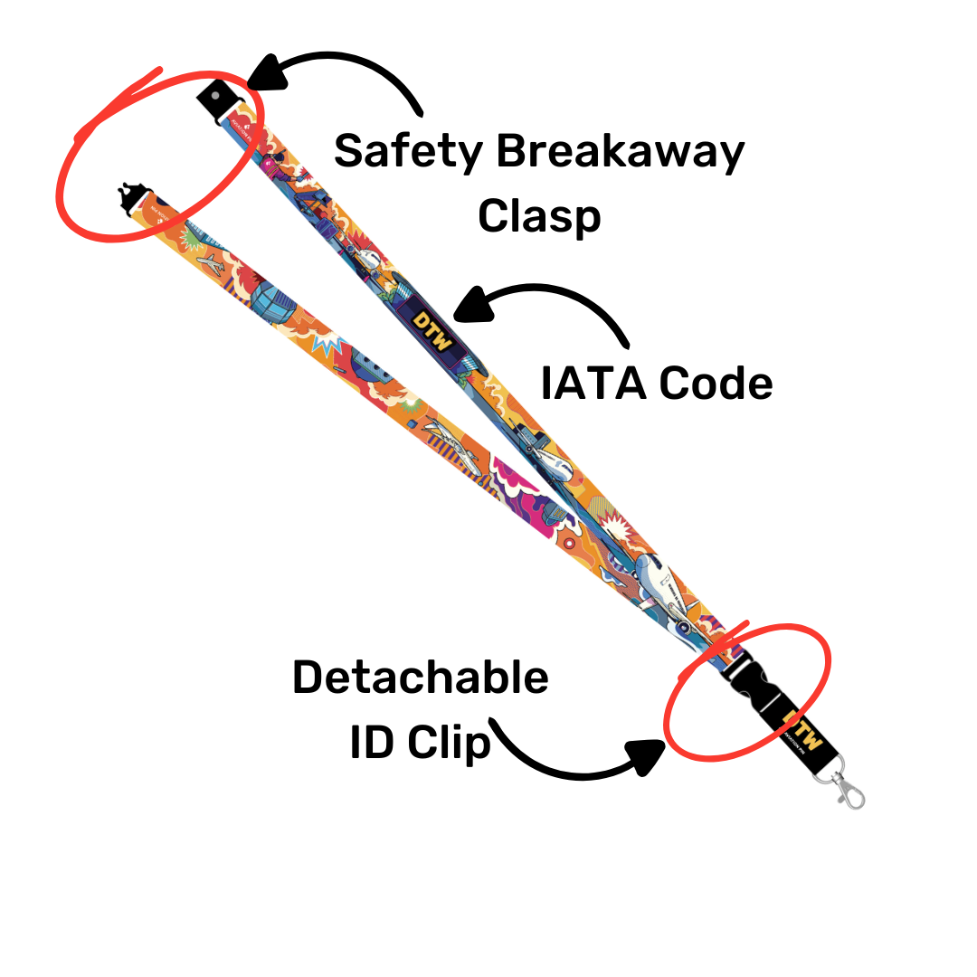 Airport Lanyard | DTW - Detroit