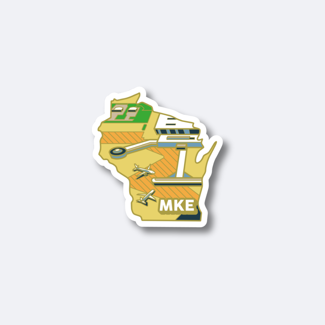 Airport Sticker | MKE - Wisconsin