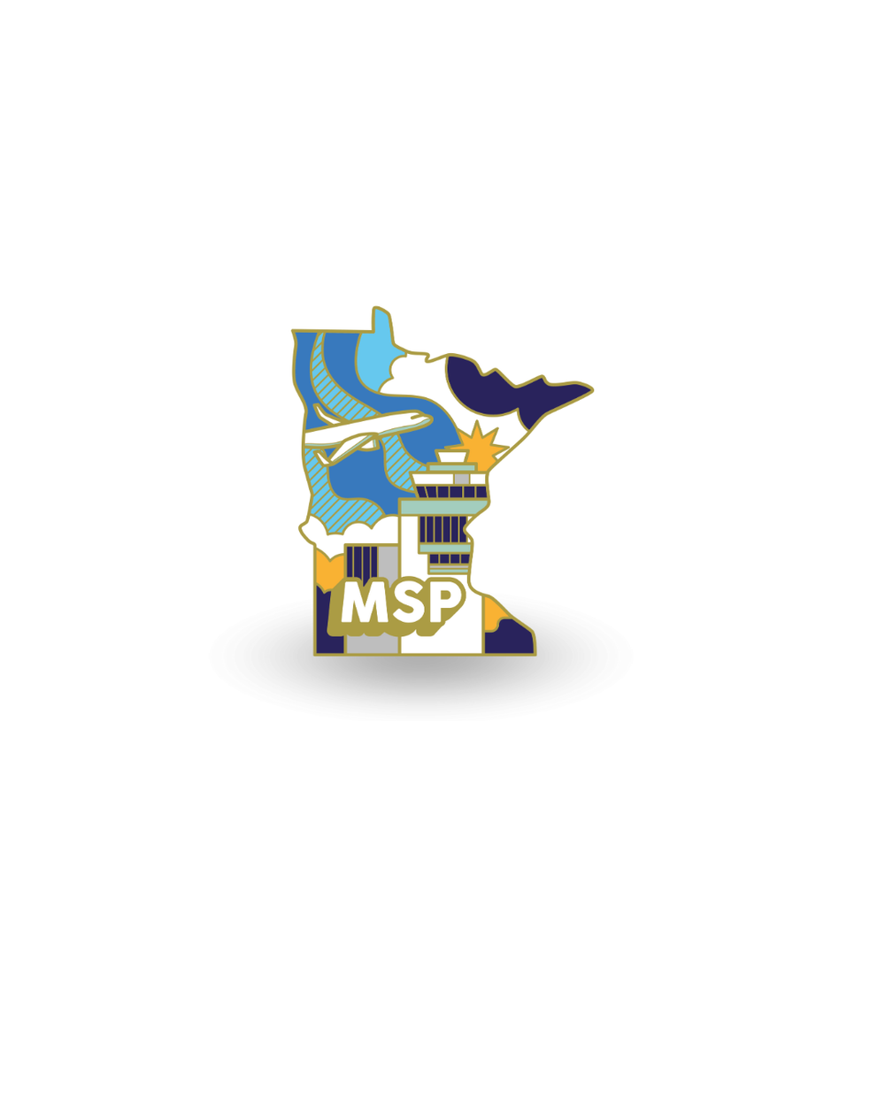 Airport Enamel Pin - MSP