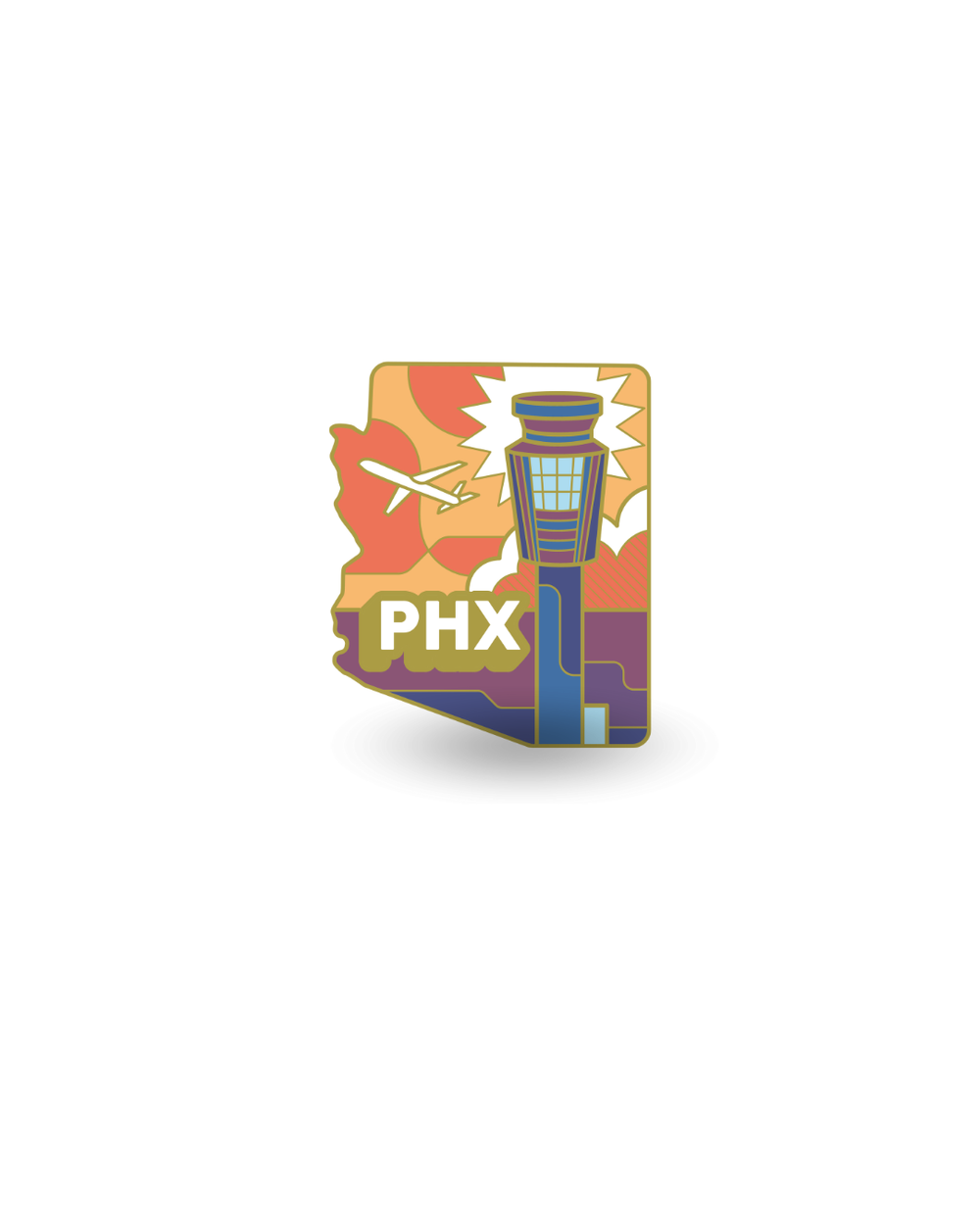 Airport Enamel Pin - PHX