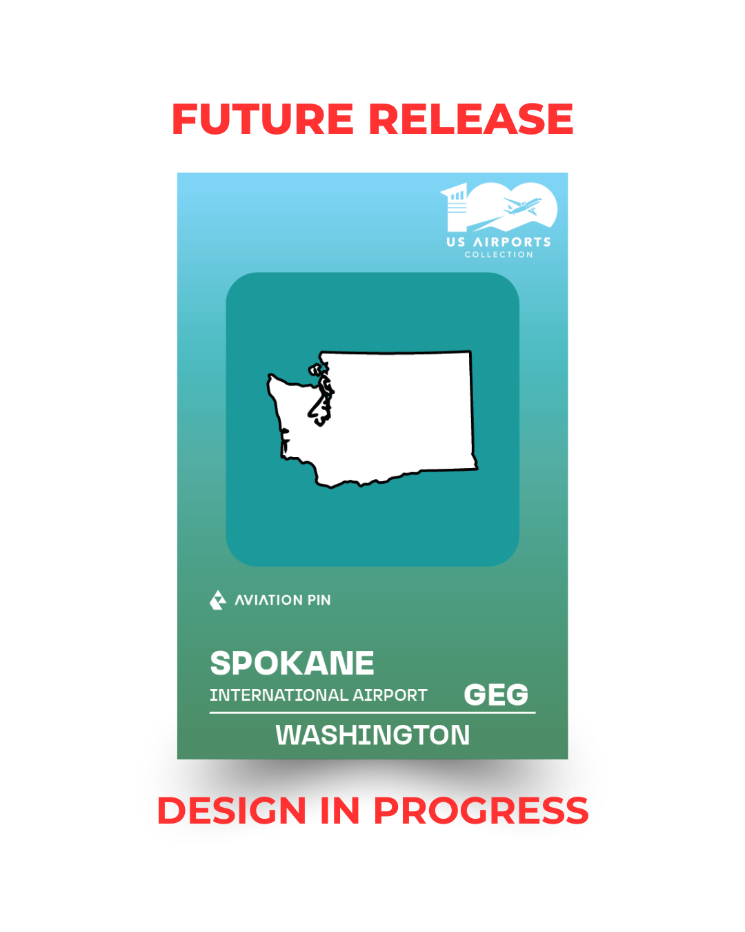 Airport Enamel Pin | GEG - Washington