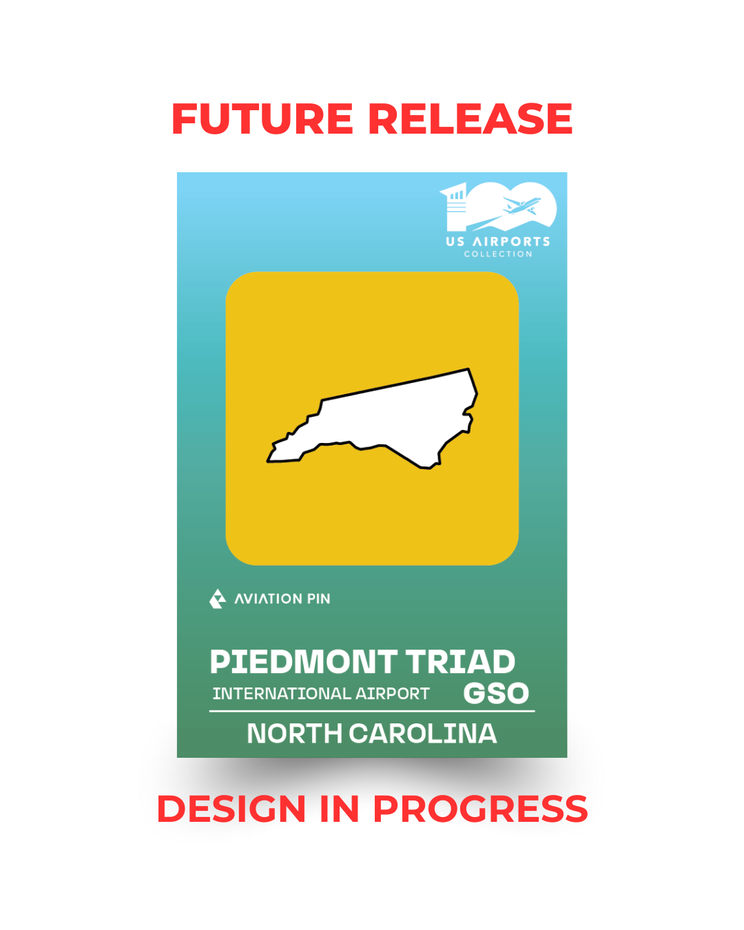 Airport Enamel Pin | GSO - North Carolina