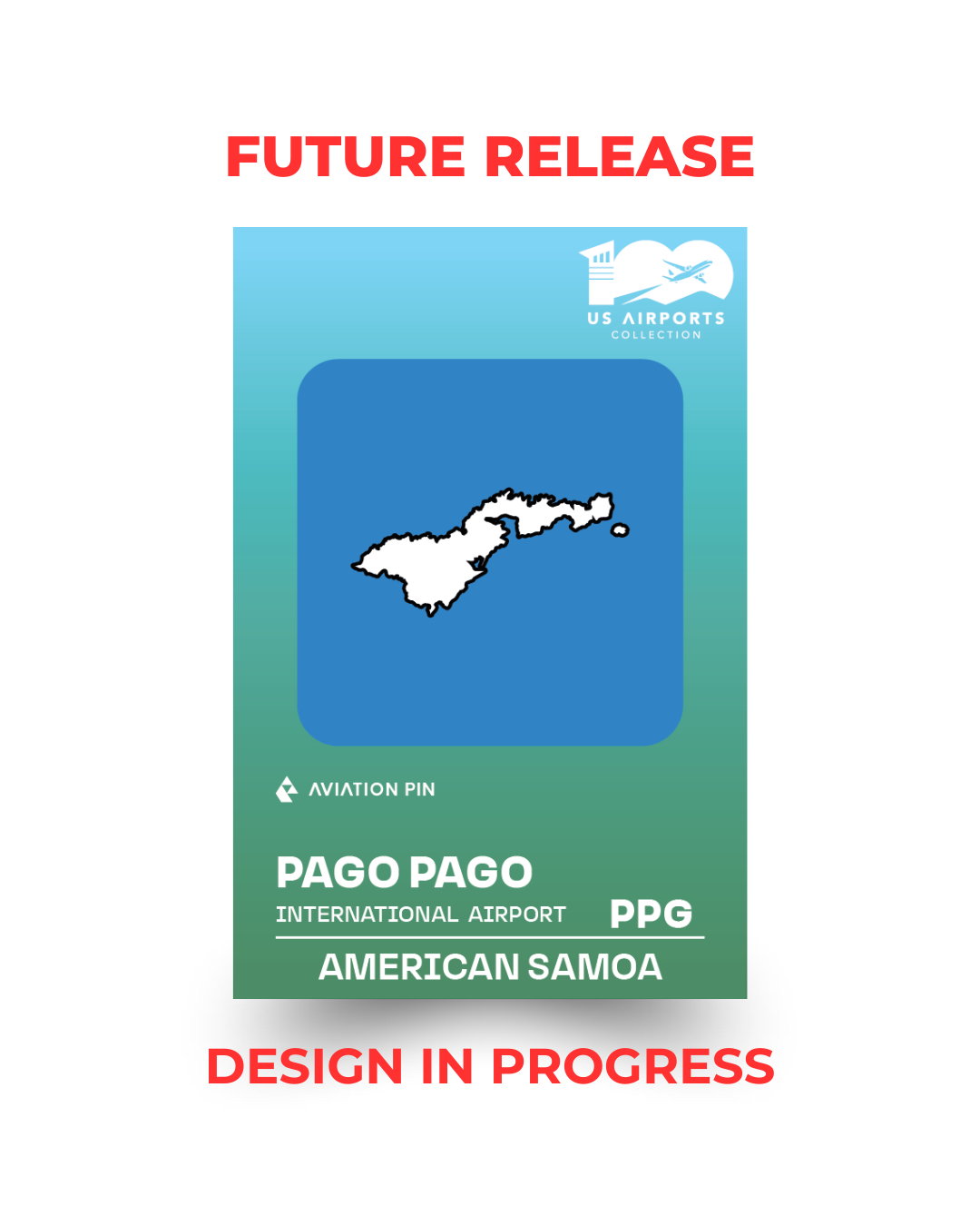 Airport Enamel Pin | PPG - American Samoa