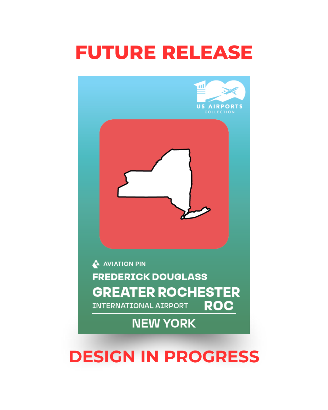 Airport Enamel Pin | ROC - New York