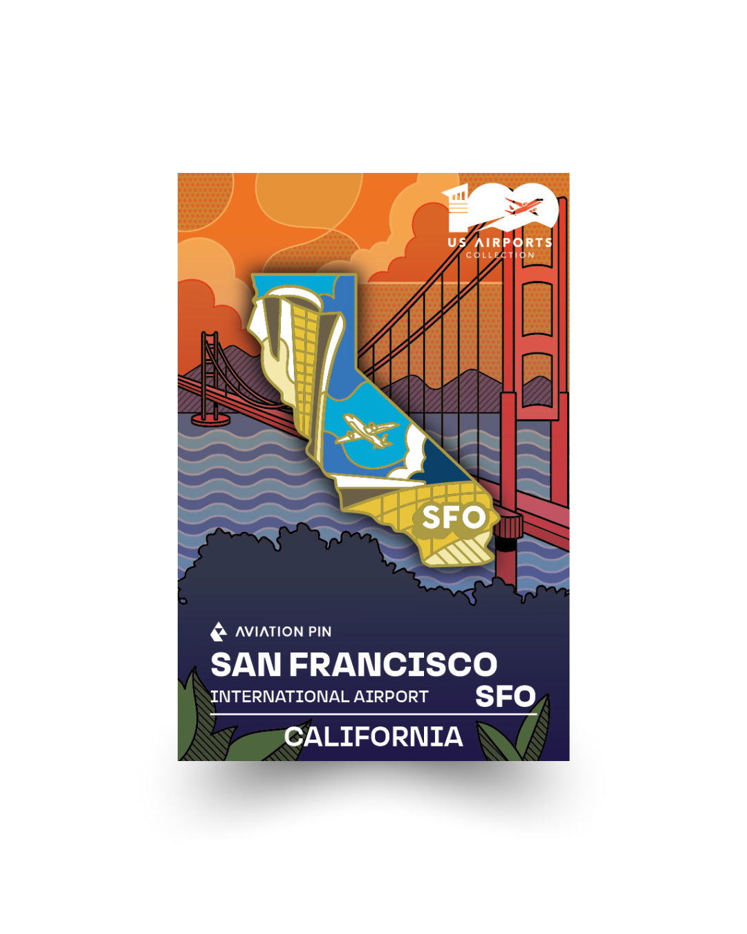 Airport Pin - SFO San Francisco California