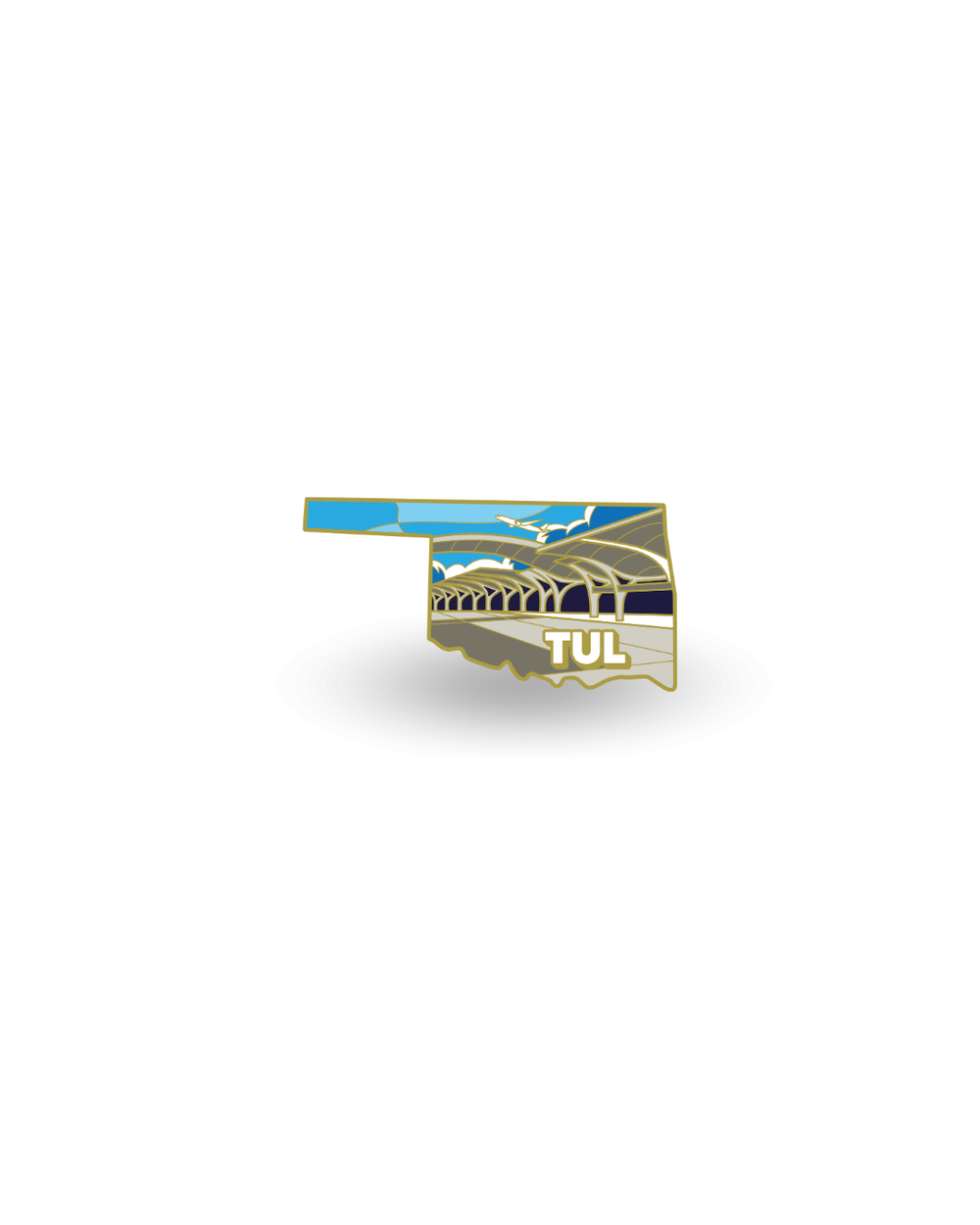 Airport Enamel Pin - TUL
