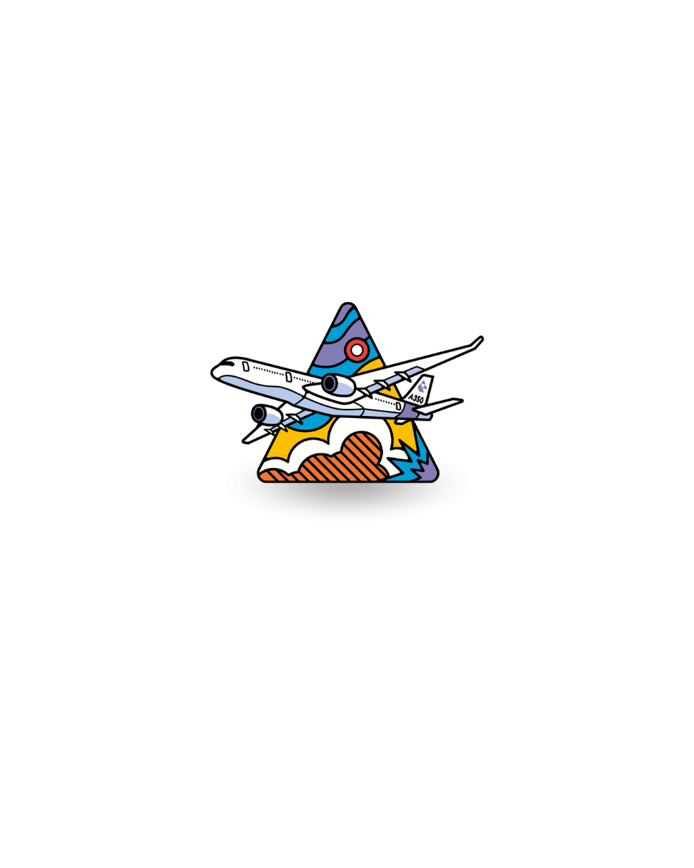 A350 Enamel Pin