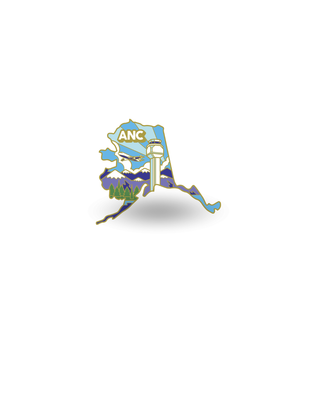 Airport Enamel Pin - ANC