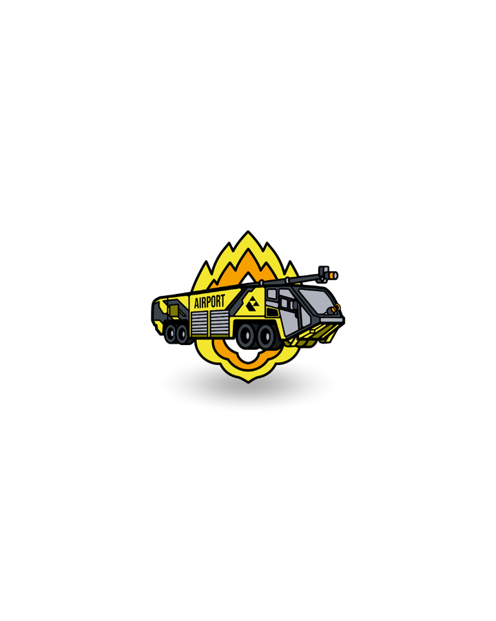 Arff Sticker Vehicle Enamel Pin | ARFF Truck – Aviation Pin