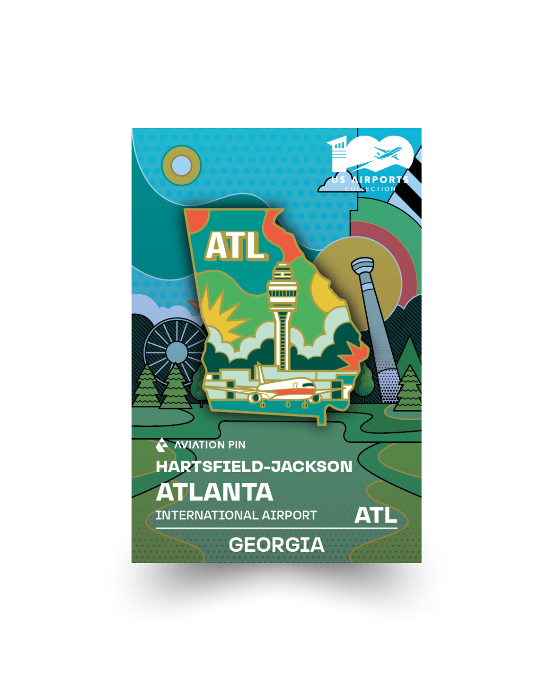 Airport Pin - ATL Atlanta Georgia