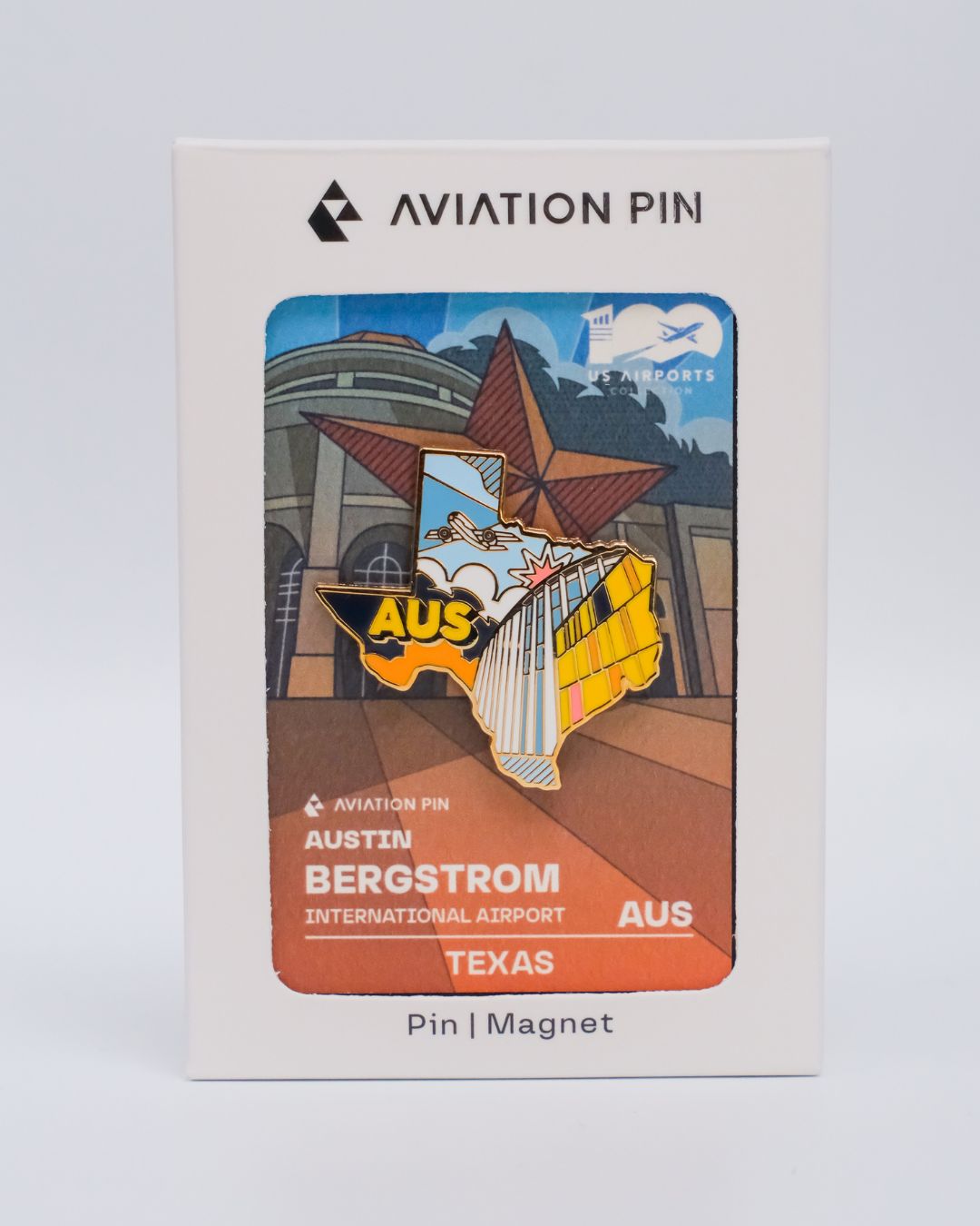 AUS Airport Pin – Austin–Bergstrom International Airport, Texas