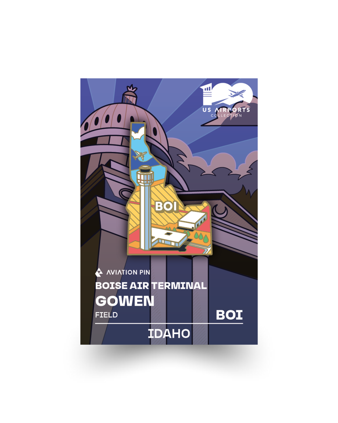 Airport Pin - BOI Boise Idaho