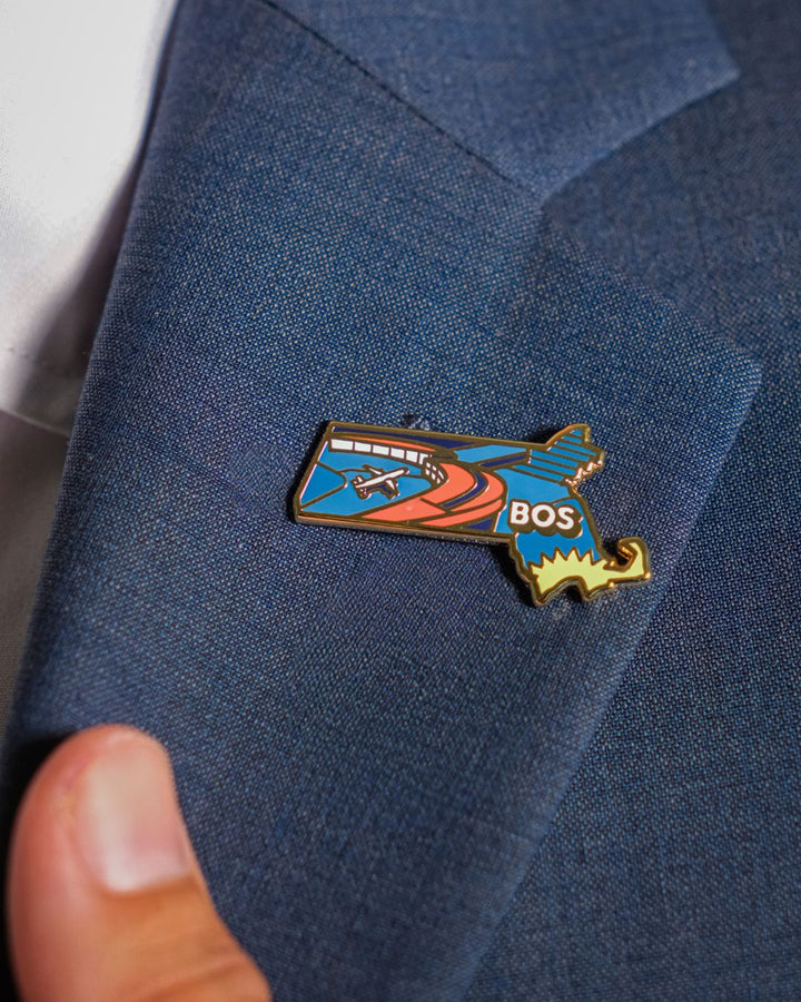 BOS Airport Pin – Boston Logan International Airport, Massachusetts