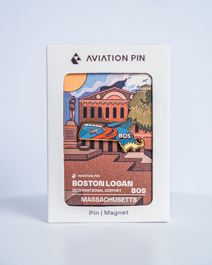 BOS Airport Pin – Boston Logan International Airport, Massachusetts