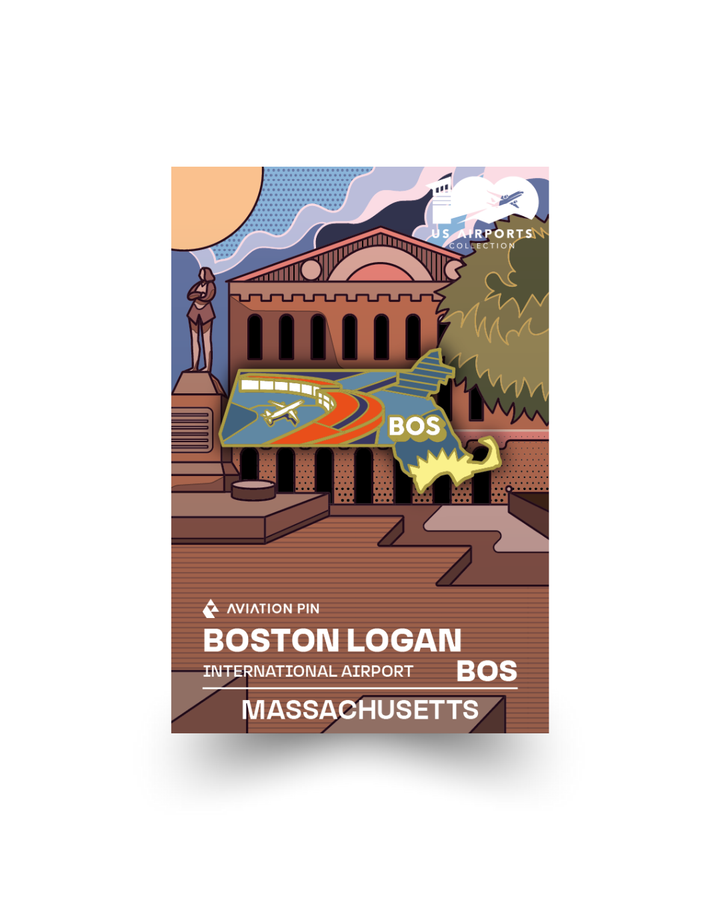 Airport Pin - BOS Bostol Logan Massachusetts