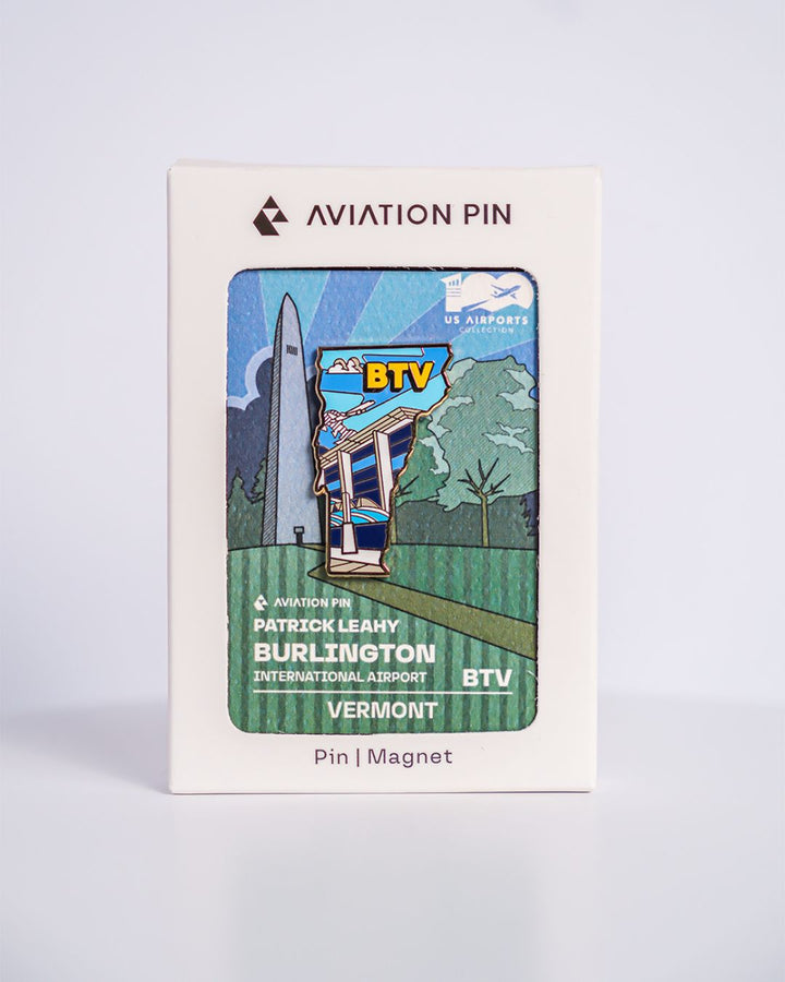 Verm Account BTV Airport Pin – Patrick Leahy Burlington International Airport, Verm ...