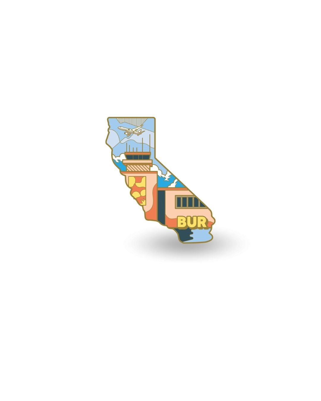 BUR Airport Pin – Hollywood Burbank Airport, California