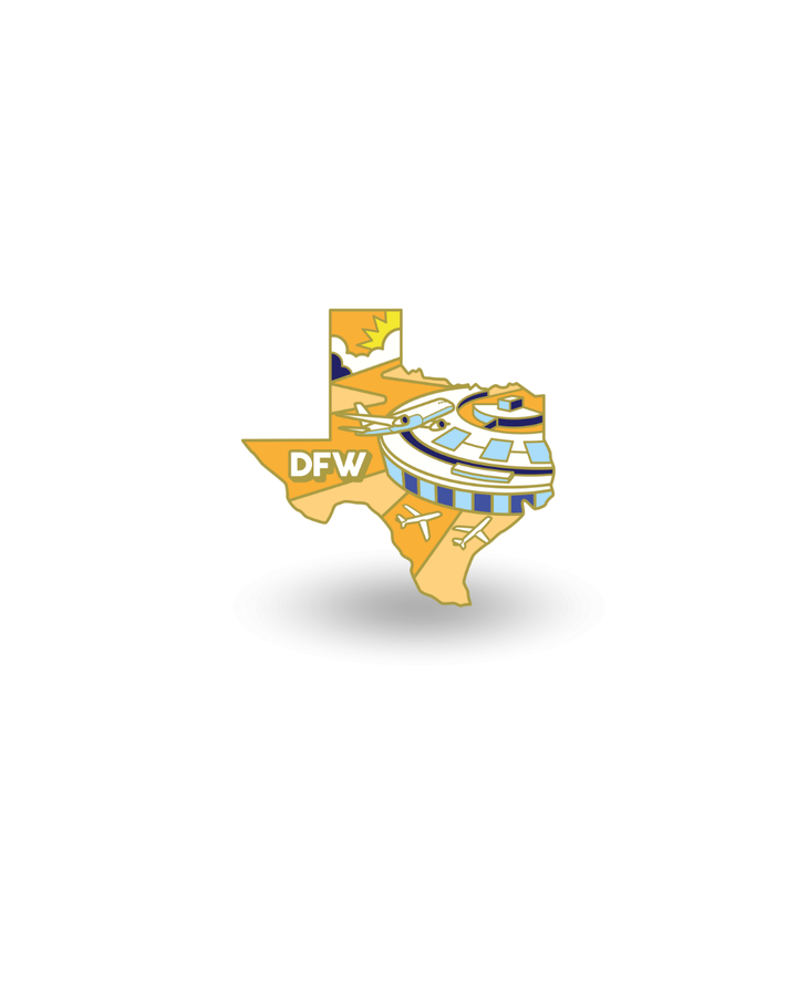 Airport Enamel Pin - DFW Texas