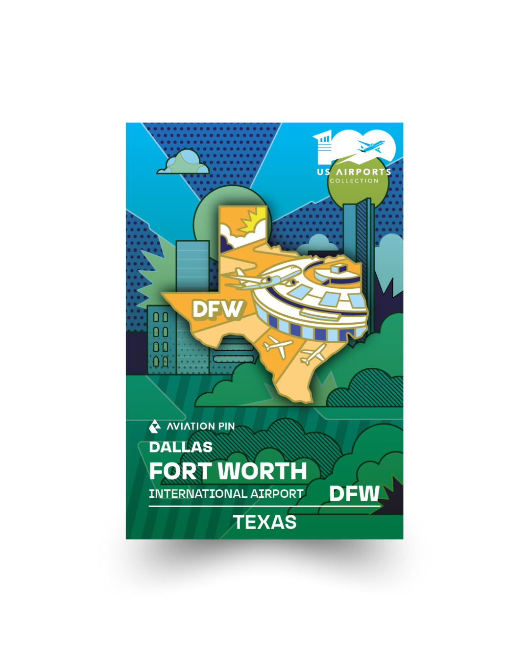 Airport Pin - DFW Dallas Fort Worth Texas