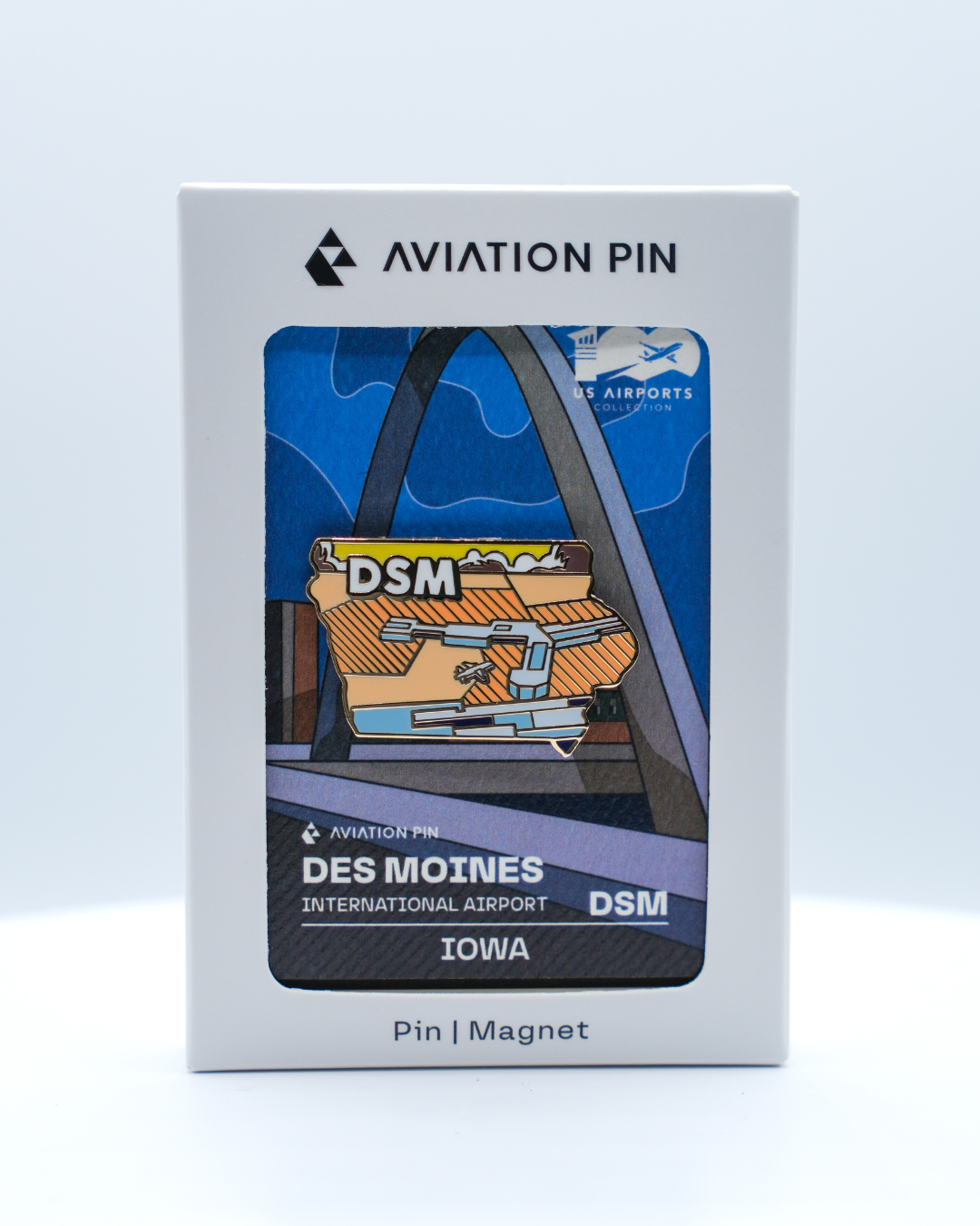 DSM Airport Pin – Des Moines International Airport, Iowa