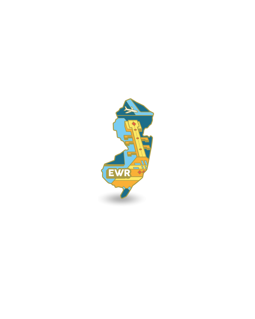 Airport Enamel Pin - EWR