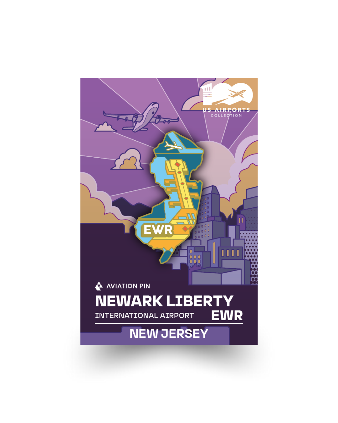 Airport Pin - EWR Newark New Jersey