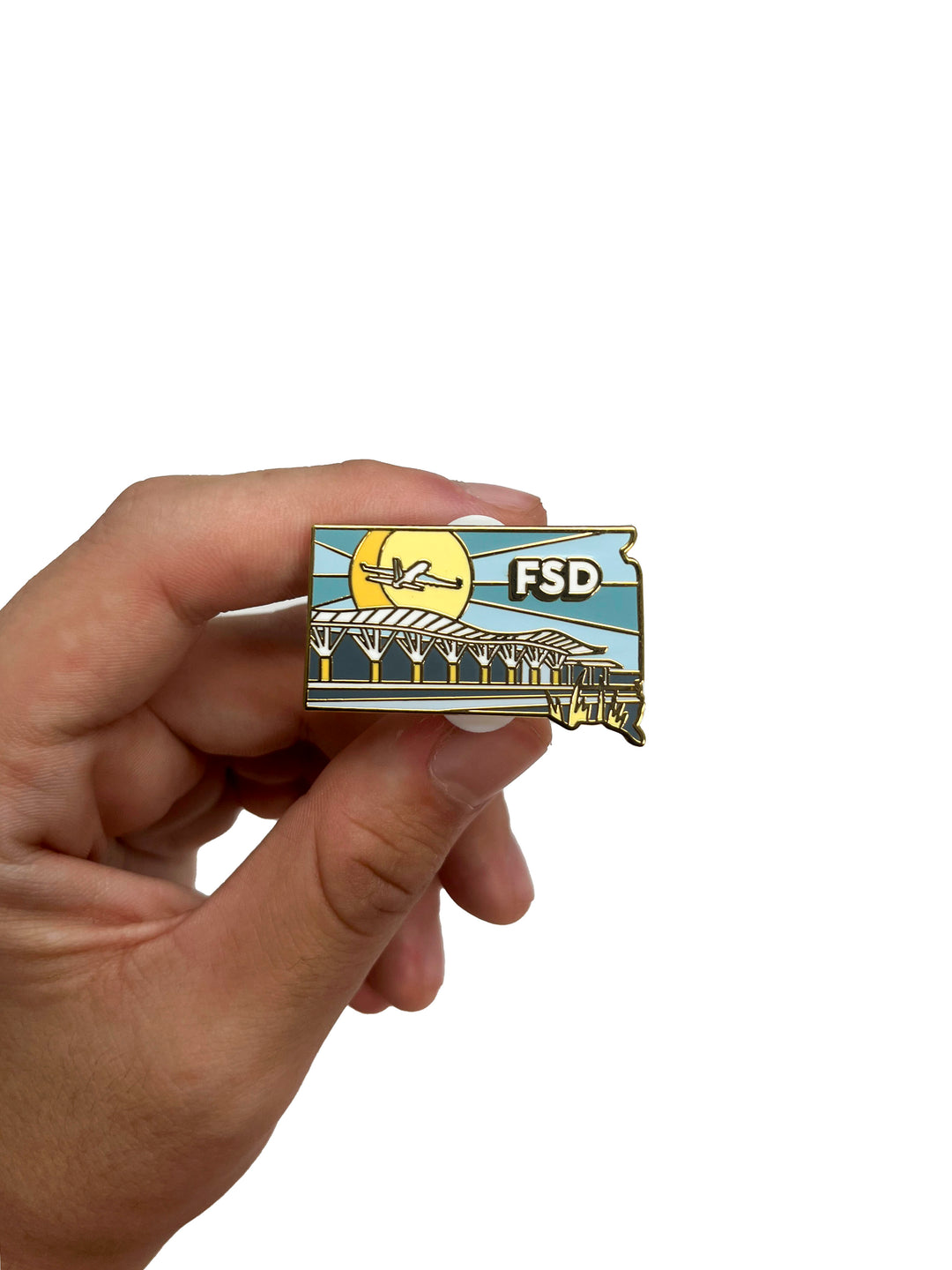 Airport Enamel Pin | FSD - South Dakota