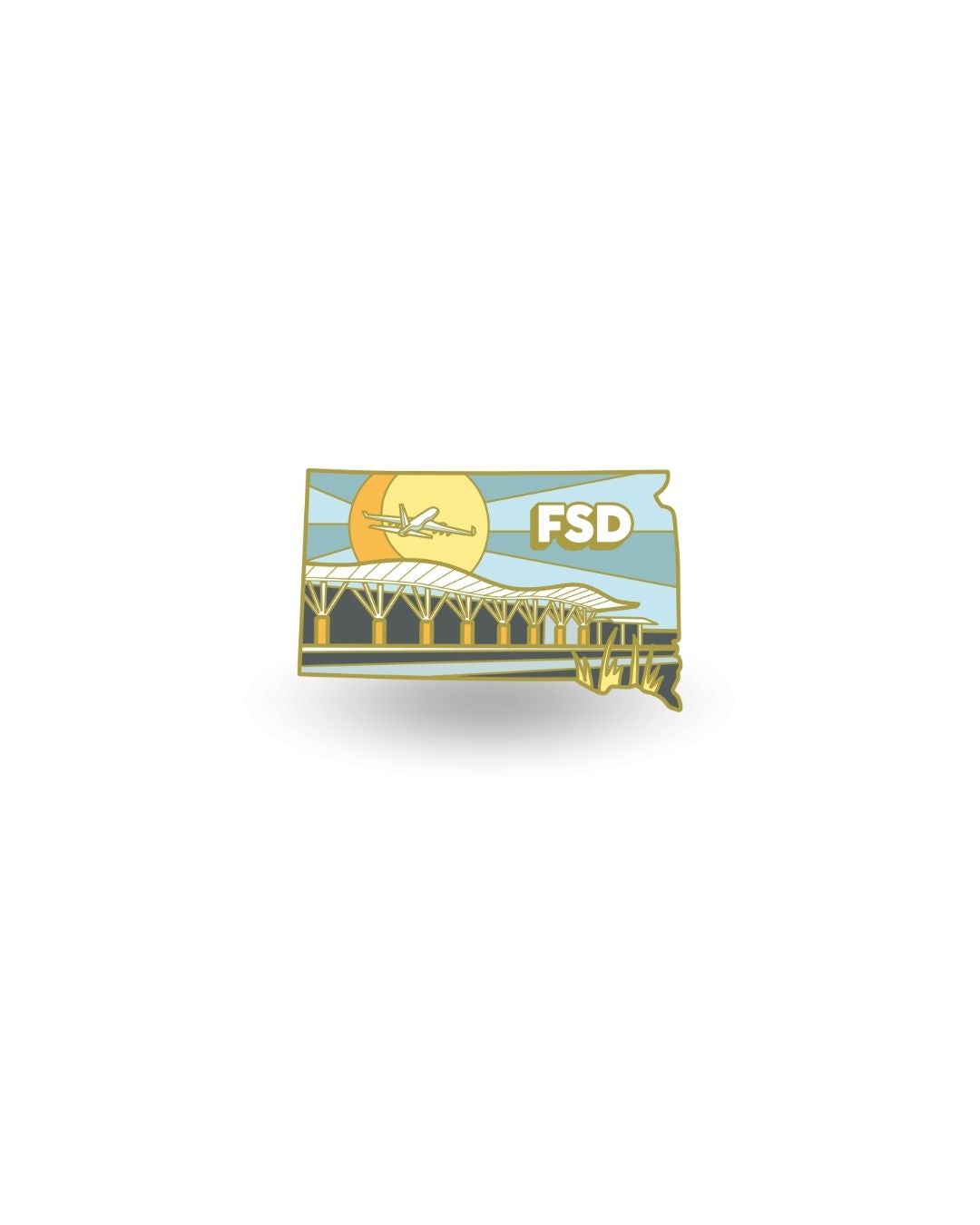 Airport Enamel Pin | FSD - South Dakota