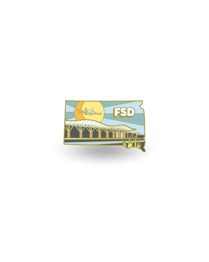 Airport Enamel Pin | FSD - South Dakota
