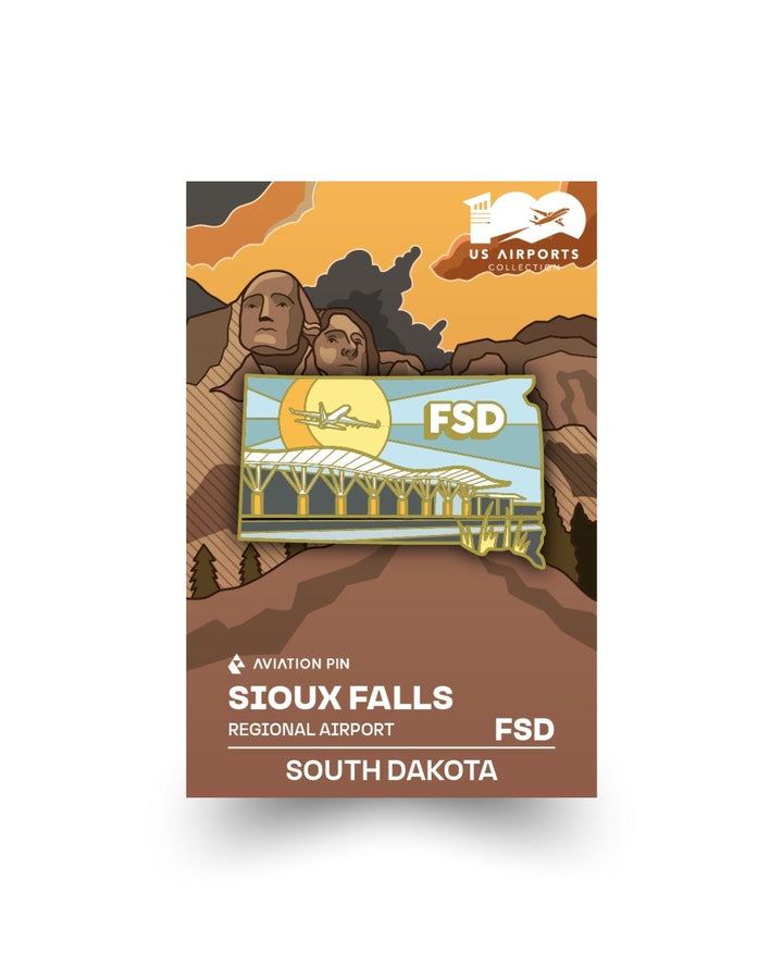 Airport Enamel Pin | FSD - South Dakota