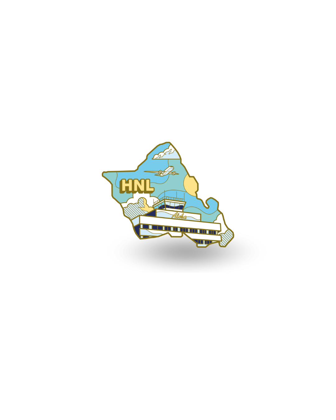 HNL Airport Pin – Daniel K. Inouye International Airport, Hawaii (Oahu)