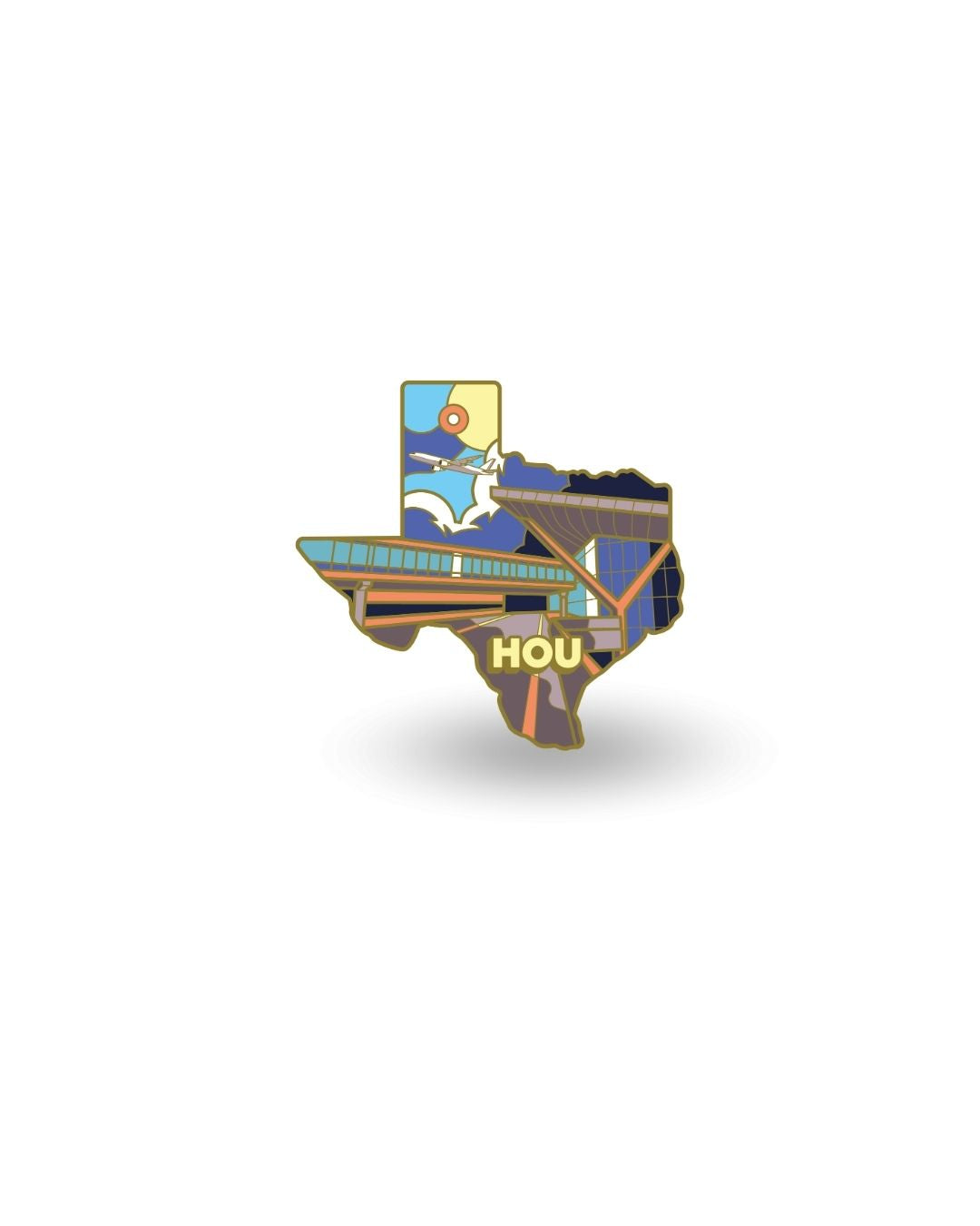 HOU Airport Pin – William P. Hobby Airport, Texas