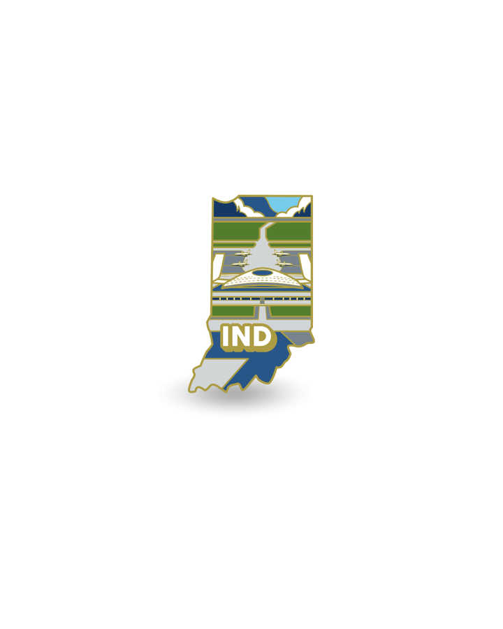 Airport Enamel Pin - IND
