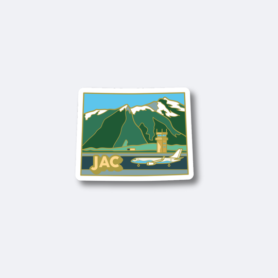 JAC Airport Sticker – Jackson Hole Airport, Wyoming – Aviation Pin
