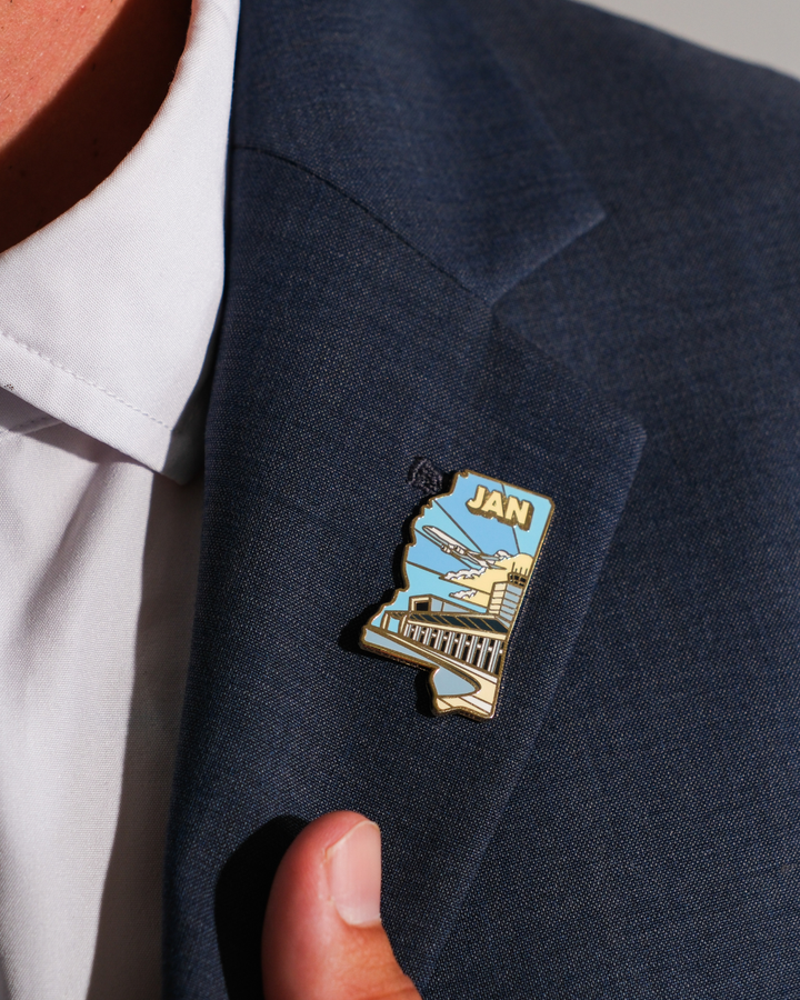 JAN Airport Pin – Jackson–Medgar Wiley Evers International Airport, Mississippi