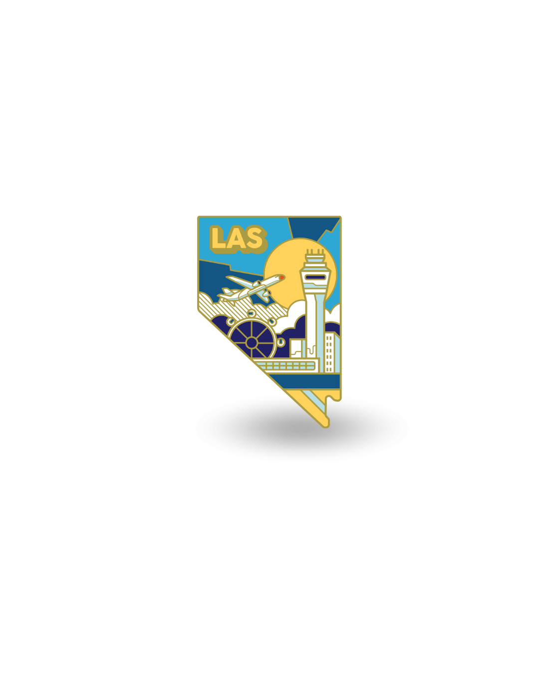 Airport Enamel Pin - LAS Las Vegas