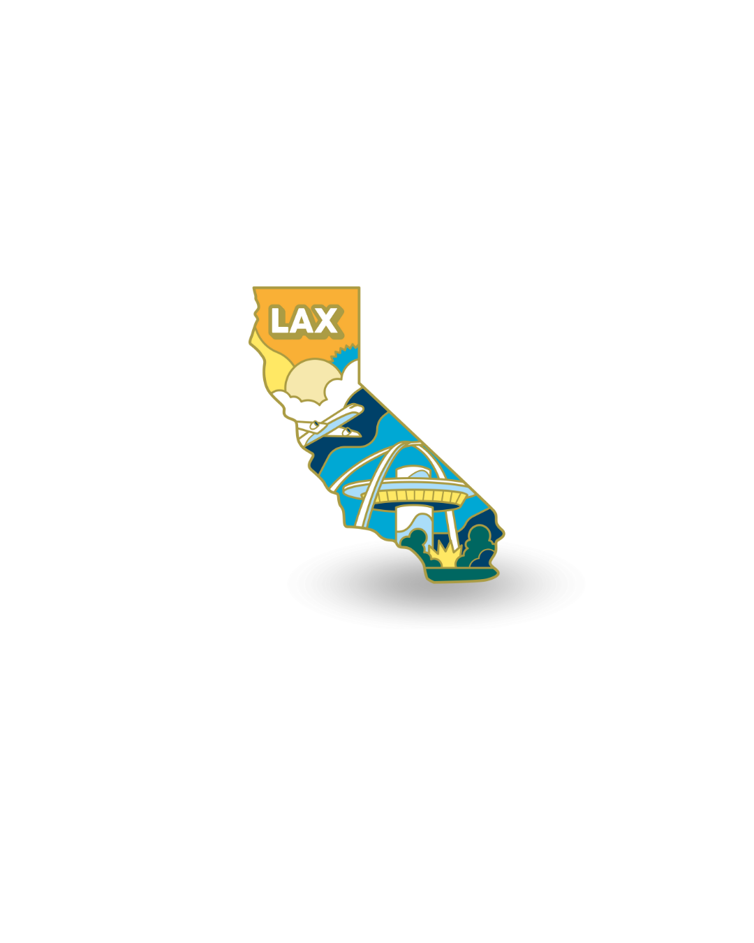 Airport Enamel Pin - LAX Los Angeles