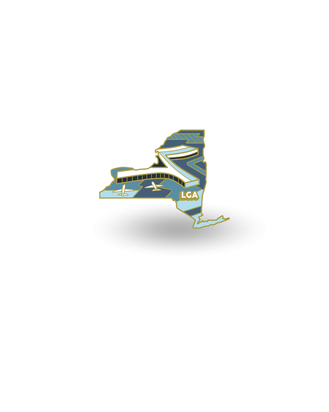 Airport Enamel Pin - LGA LaGuardia