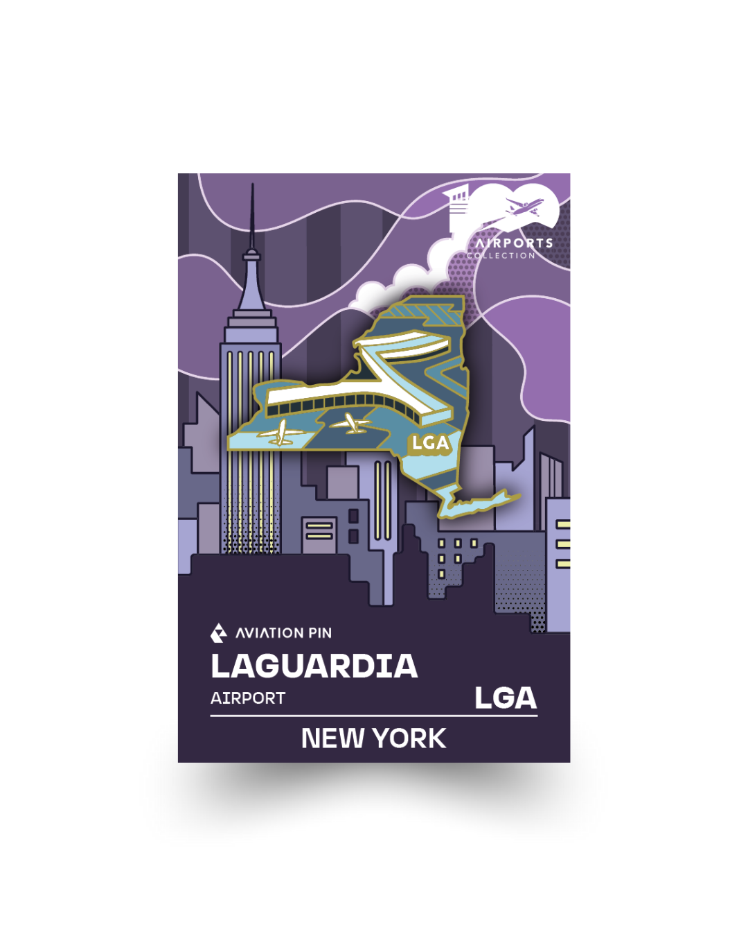LGA Airport Pin – LaGuardia Airport, New York – Aviation Pin