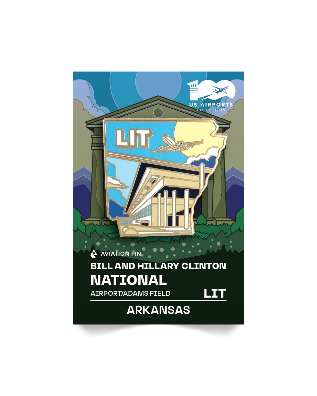 Airport Enamel Pin | LIT - Arkansas