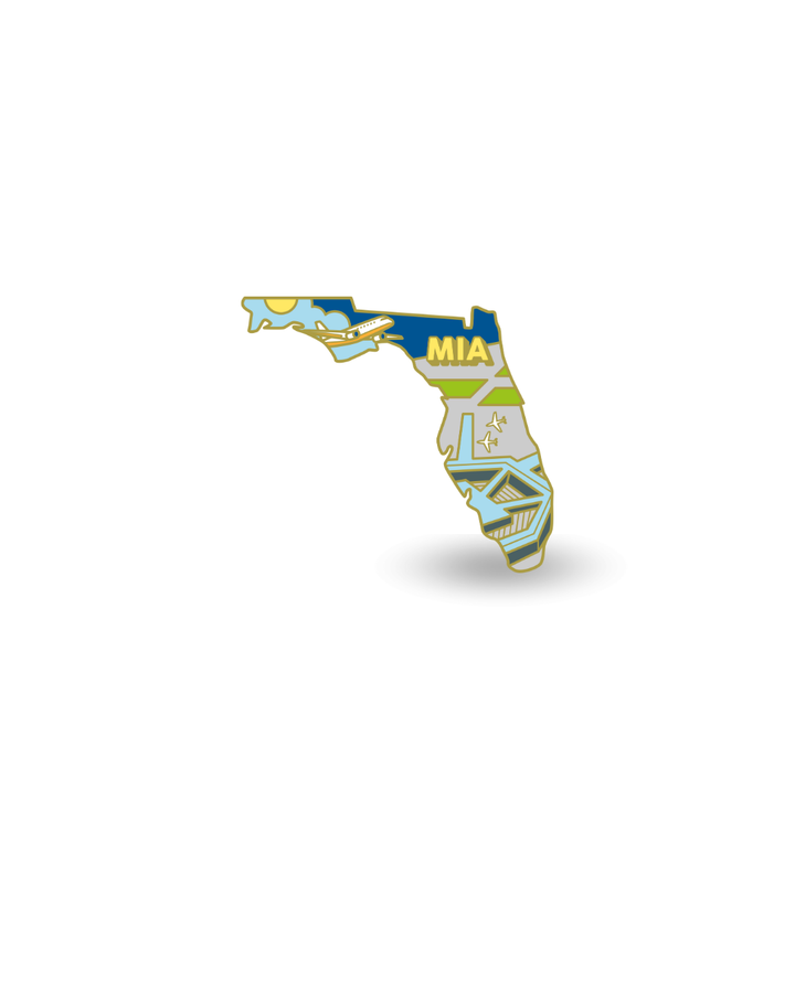 Airport Enamel Pin - Miami