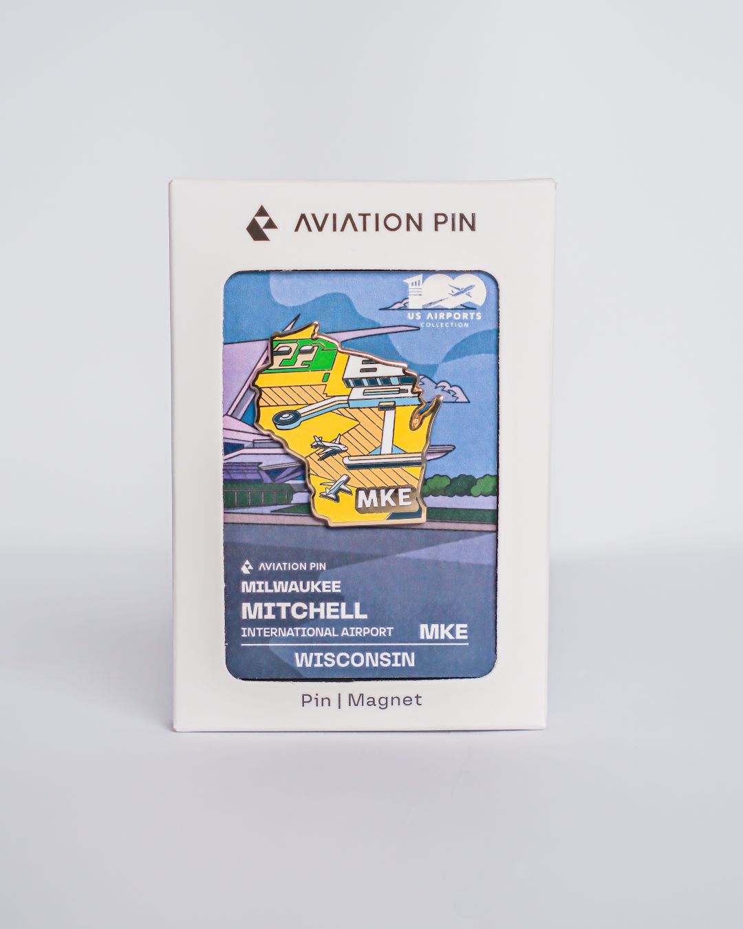 MKE Airport Pin – Milwaukee Mitchell International Airport, Wisconsin